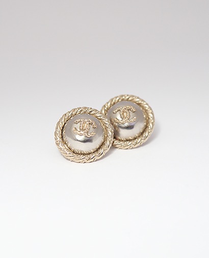 Chanel Medallion Twisted CC Earrings, front view